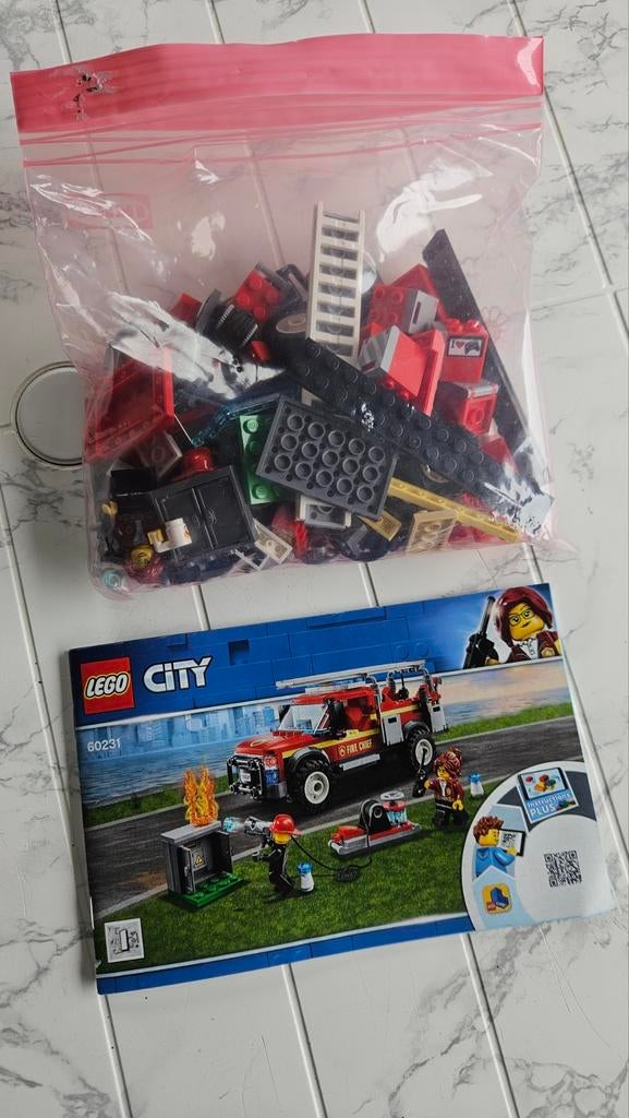 Lego City Brandweerwagen 60231 met instructieboekje, Kinderen en Baby's, Speelgoed | Duplo en Lego, Lego, Ophalen of Verzenden
