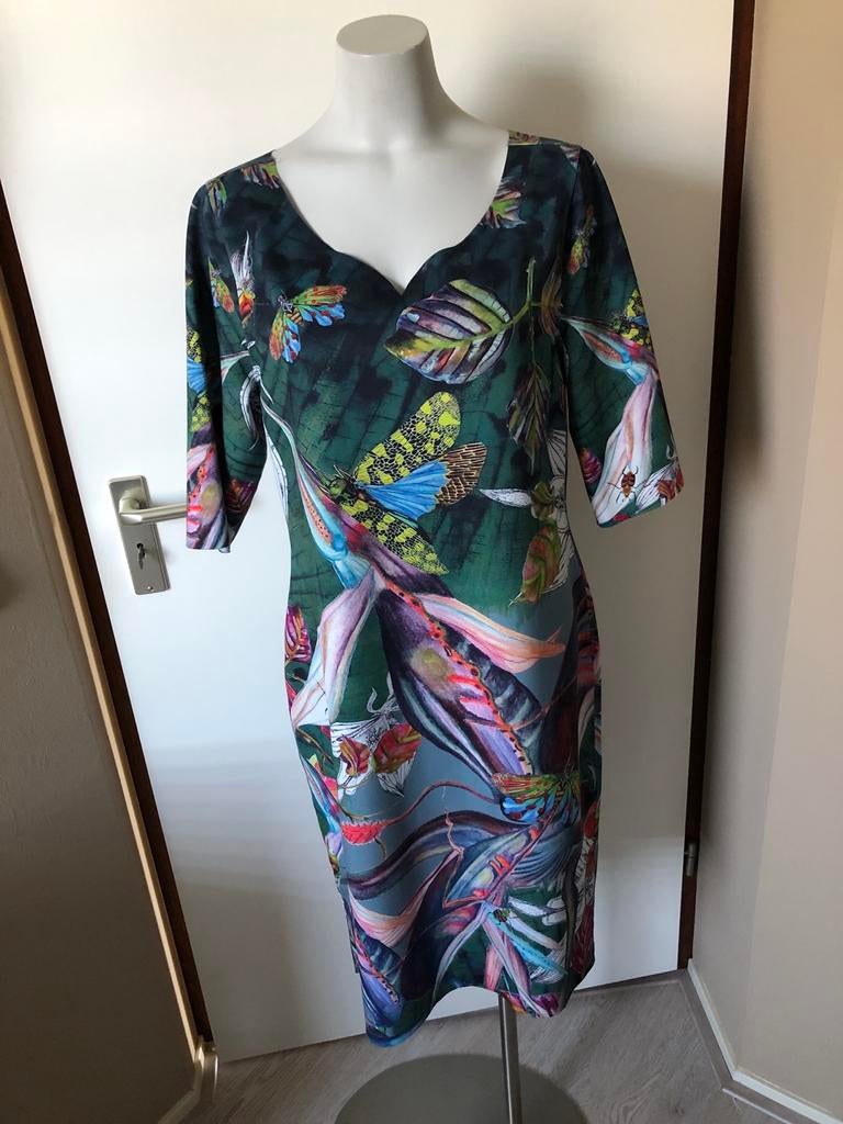 Prachtige Lizzy & Coco jurk mt L/XL - 2 kanten te dragen, Verzenden, Zo goed als nieuw, Maat 42/44 (L), Groen