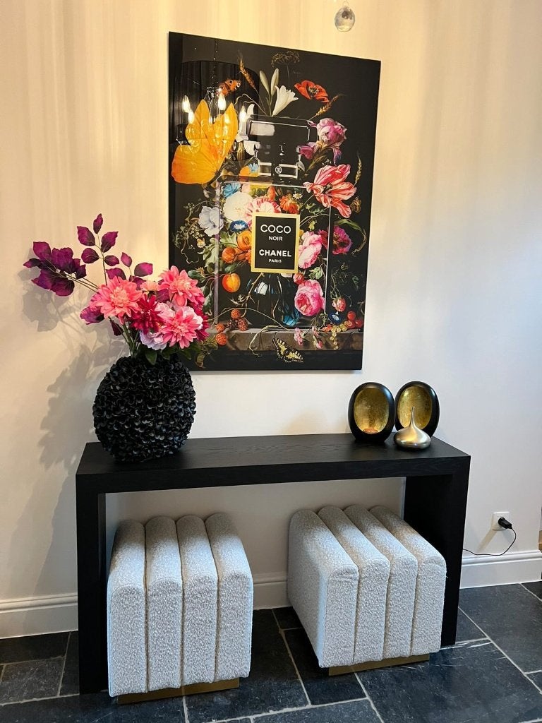 NIEUW | Eikenfineer sidetable met houtnerf, 100 tot 150 cm, Nieuw, Ophalen of Verzenden, 25 tot 50 cm