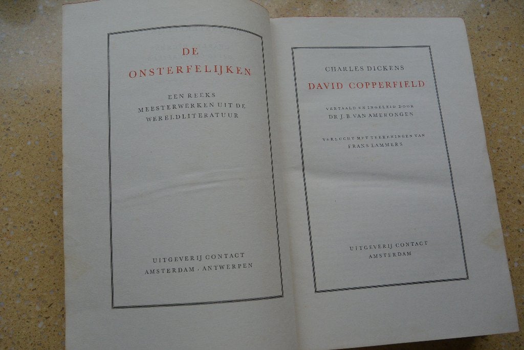 De onsterfelijken - Charles Dickens - David Copperfield 1947, Boeken, Gelezen, Europa overig, Ophalen of Verzenden, Charles Dickens