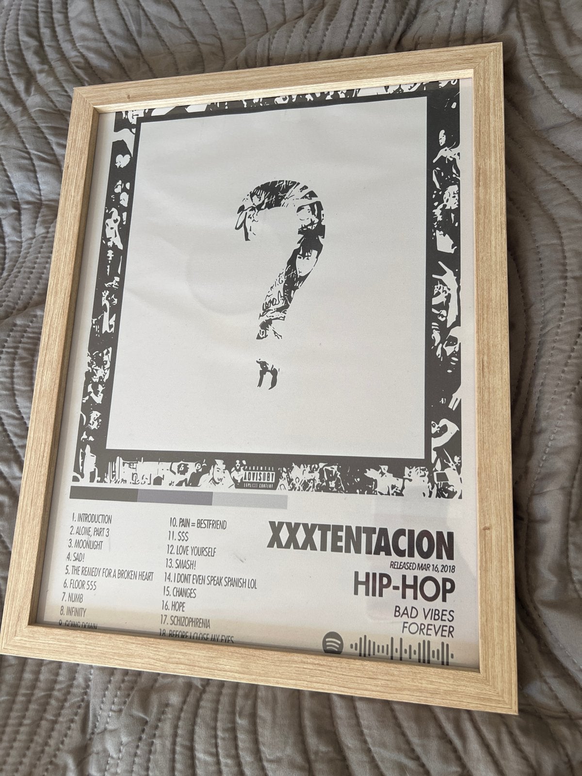 XXXTENTACION Poster Ongelijst - Bad Vibes Forever, Ophalen, Minder dan 50 cm, Zo goed als nieuw, Foto of Poster