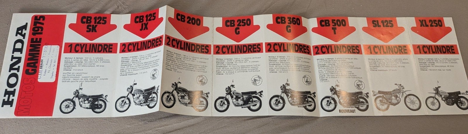 Honda folder 1975, Motoren, Ophalen of Verzenden, Honda