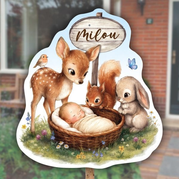 Geboortebord tuin | De leukste borden incl. mini versie!, Kinderen en Baby's, Kraamcadeaus en Geboorteborden, Verzenden, Nieuw