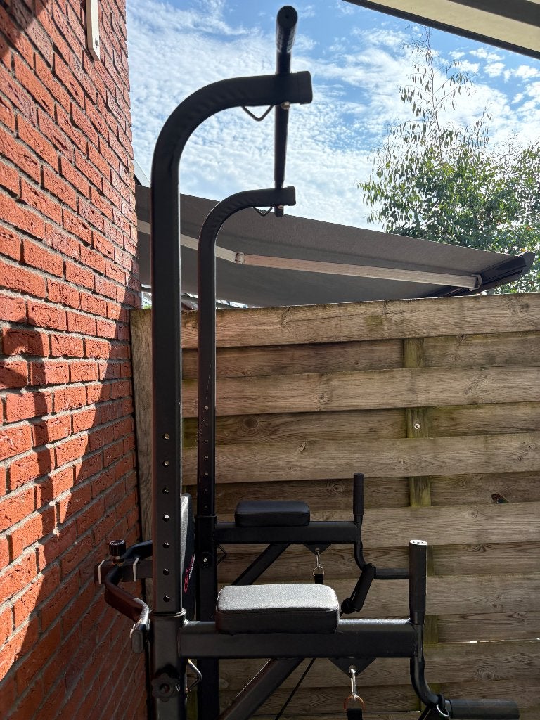 Pull up en dip station, Ophalen, Gebruikt, Krachtstation, Aluminium