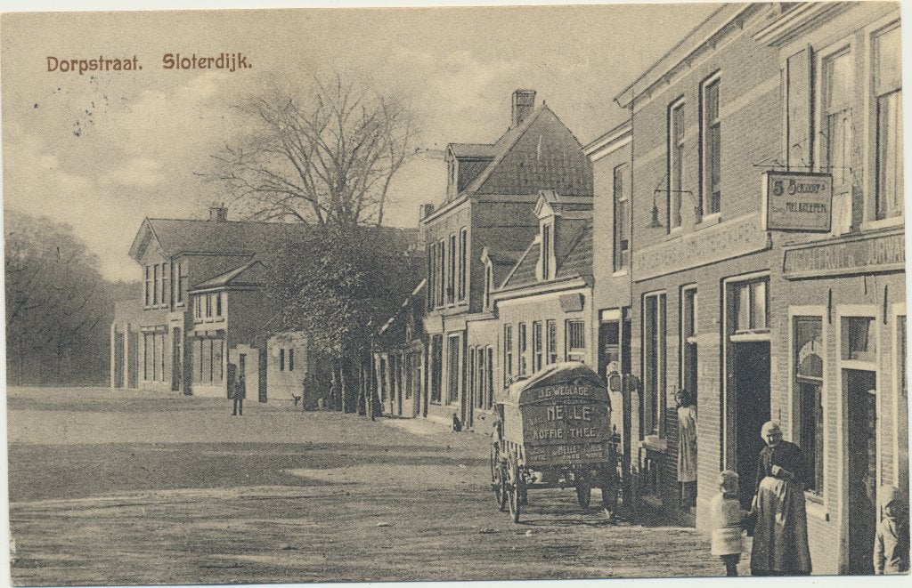 Sloterdijk Dorpstraat, Verzamelen, Verzenden, 1920 tot 1940, Gelopen, Noord-Holland