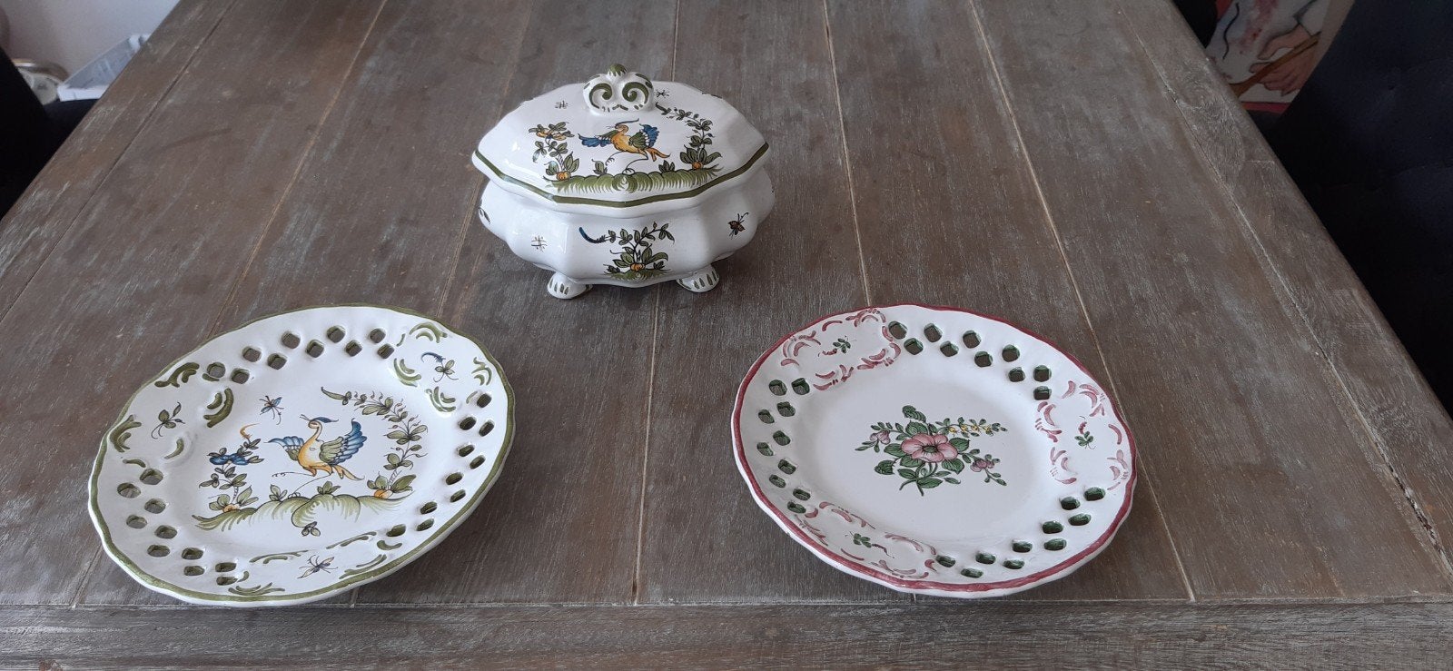 Dellerie a Moustiers Servies-Vintage Keramiek Frans brocante, Ophalen of Verzenden