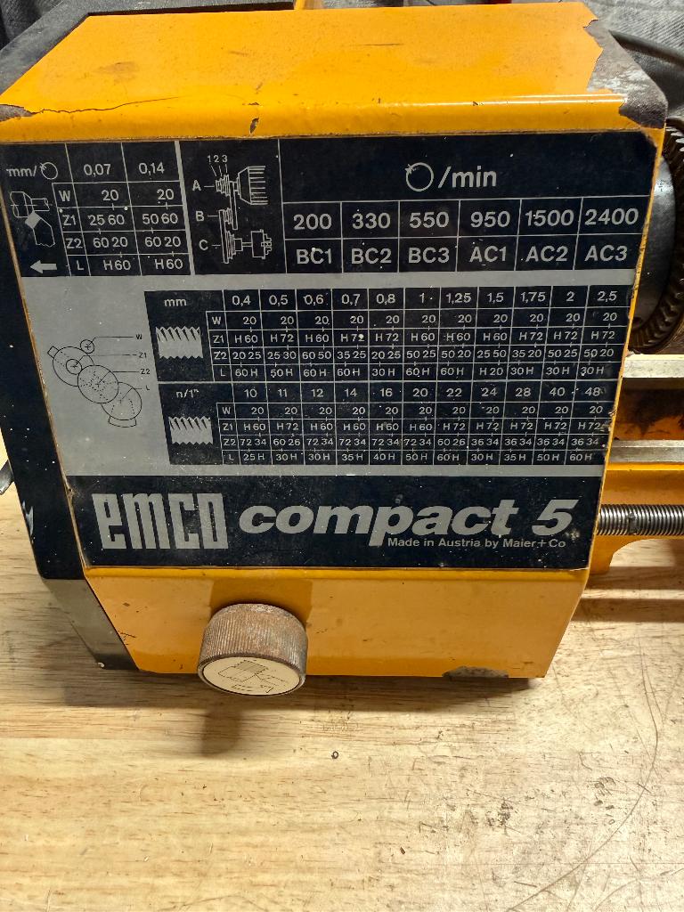draaibank emco compact 5, Ophalen, Gebruikt, Metaaldraaibank, Minder dan 500 mm
