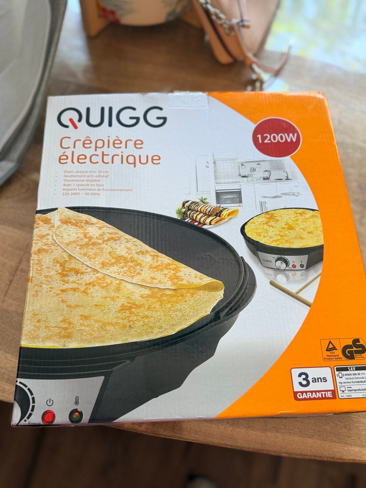 QUIGG Crêpière Elektrisch 1200W - Nieuw in doos, Witgoed en Apparatuur, Ophalen, Nieuw