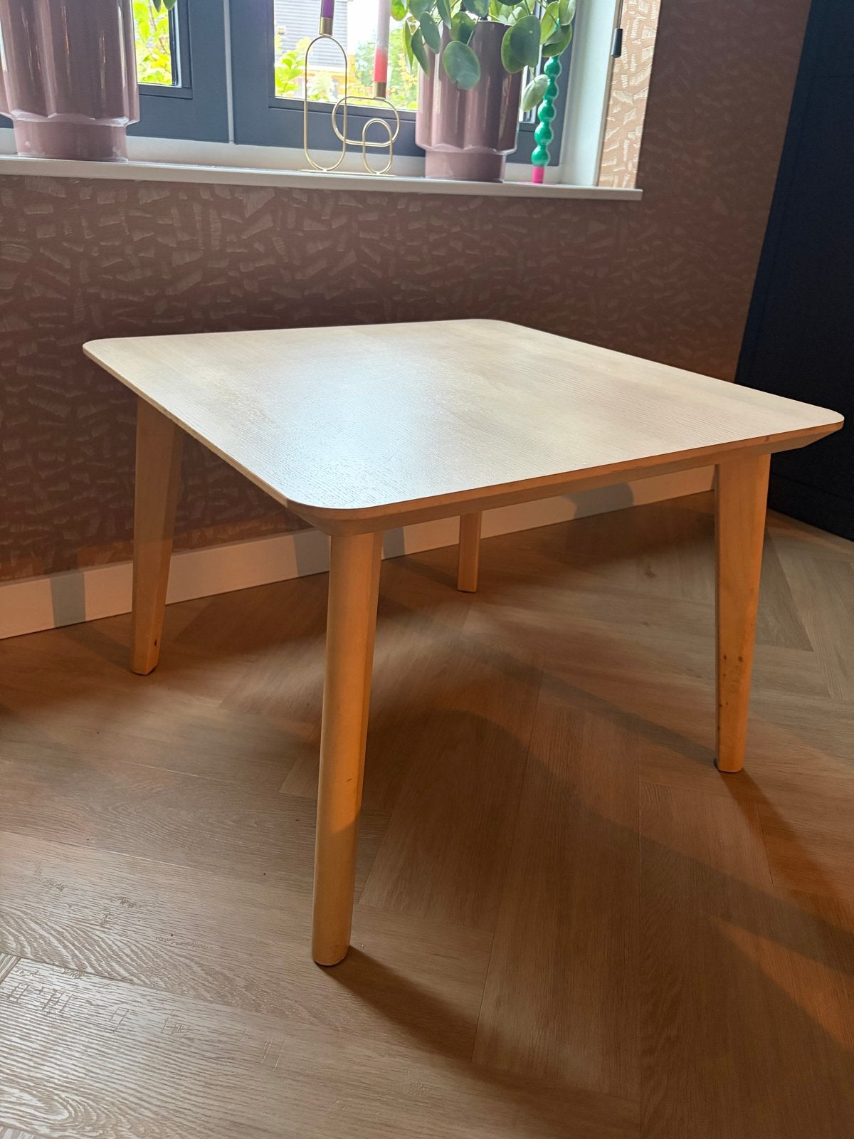 IKEA LISABO Salontafel 70x70 - Ideaal voor kinderen, Ophalen, Gebruikt, 100 tot 150 cm, Vierkant