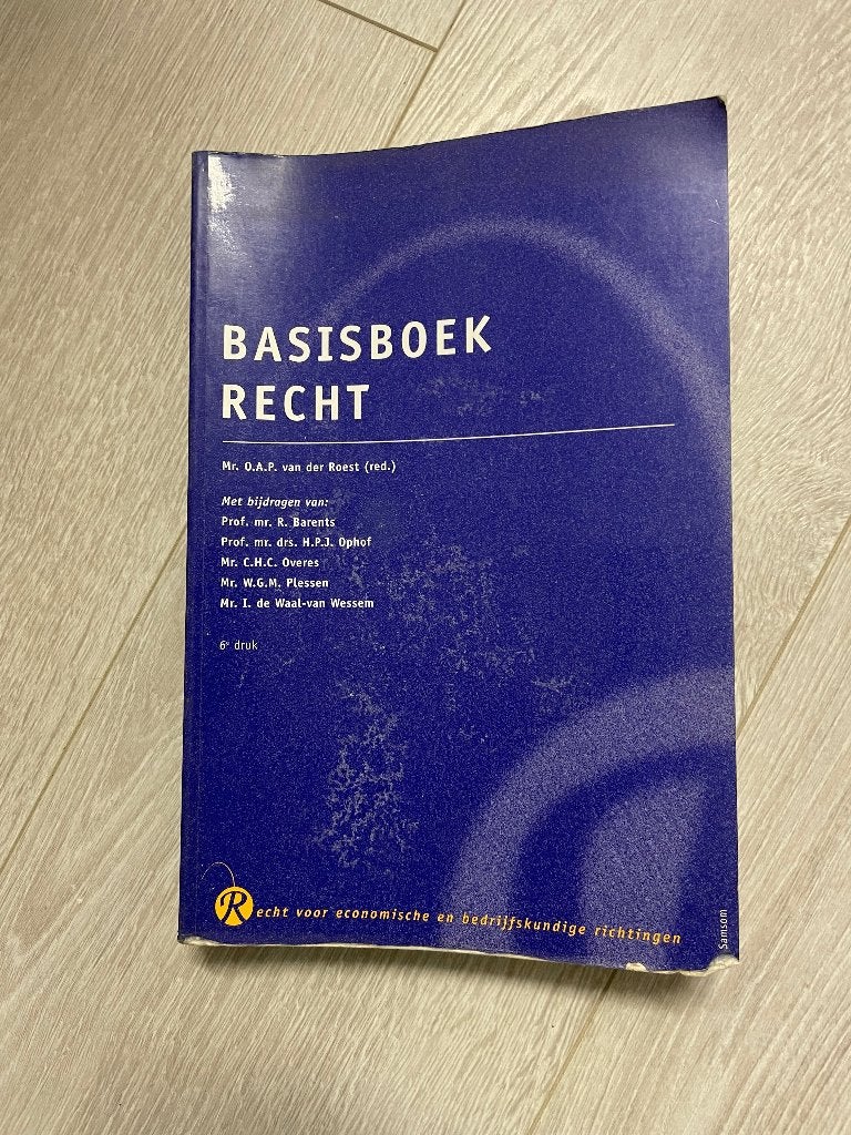 Basisboek recht, Boeken, Studieboeken en Cursussen, Ophalen of Verzenden, Alpha, Gelezen, HBO