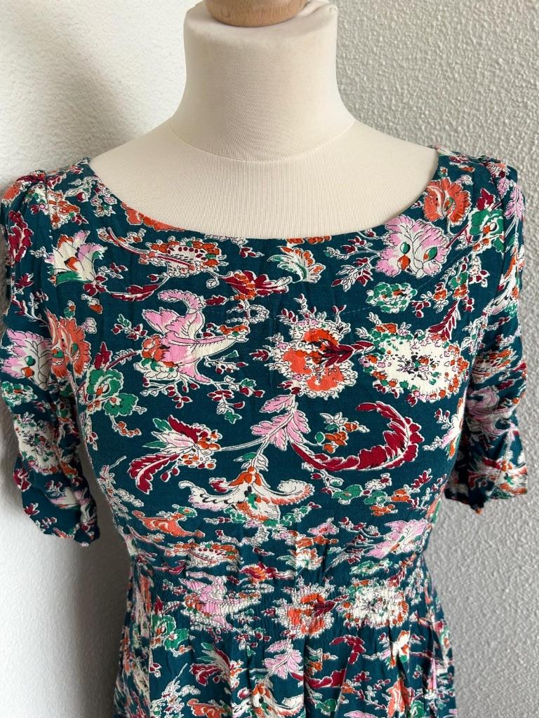 King Louie maat L zomers viscose jurkje 490, Maat 42/44 (L), Ophalen of Verzenden, Zo goed als nieuw, Knielengte