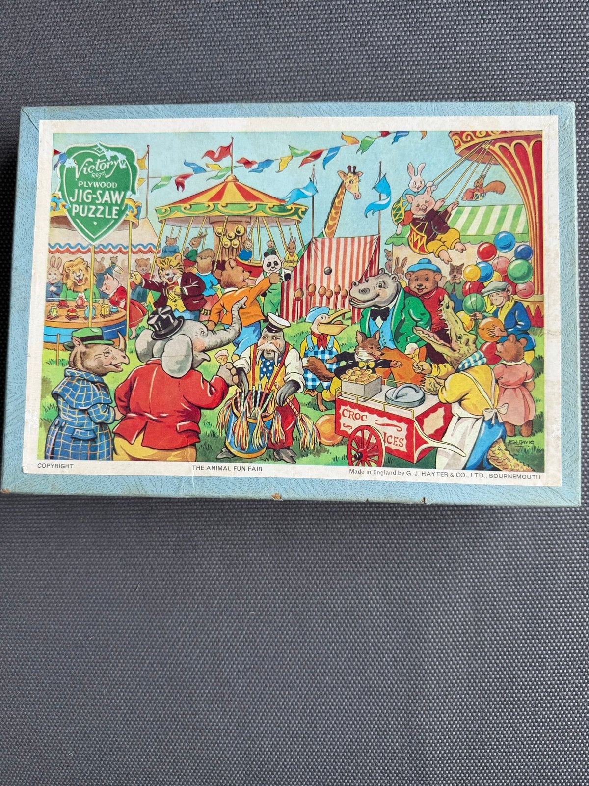 Vintage Victory Houten Legpuzzel - The Animal Fun Fair, Ophalen of Verzenden
