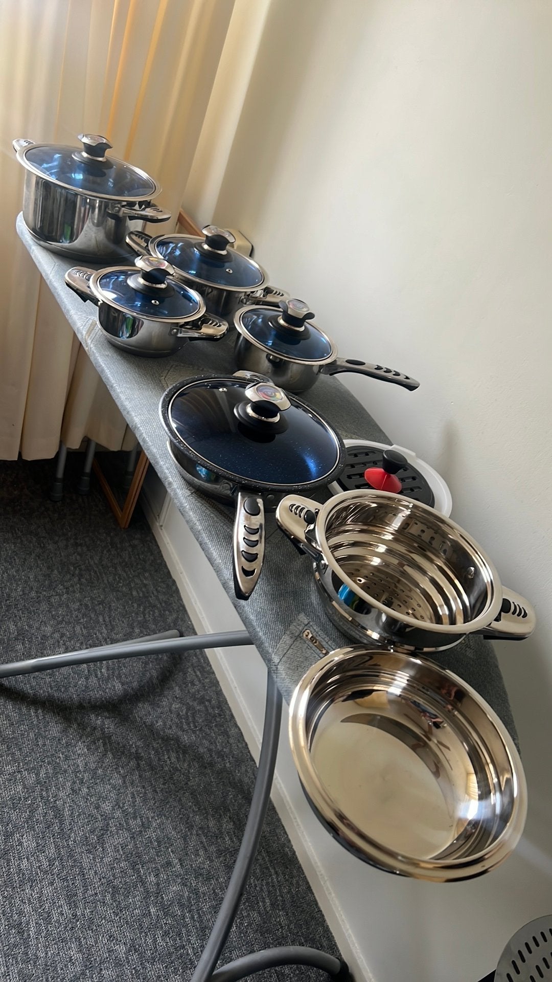 Pannenset kompleet, Huis en Inrichting, Keuken | Potten en Pannen, Ophalen, Nieuw, Rvs, Pannenset