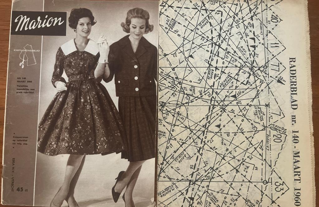Vintage Marion naaipatronen Maart & April 1960, Marion, Vrouw, Ophalen of Verzenden, Overige typen