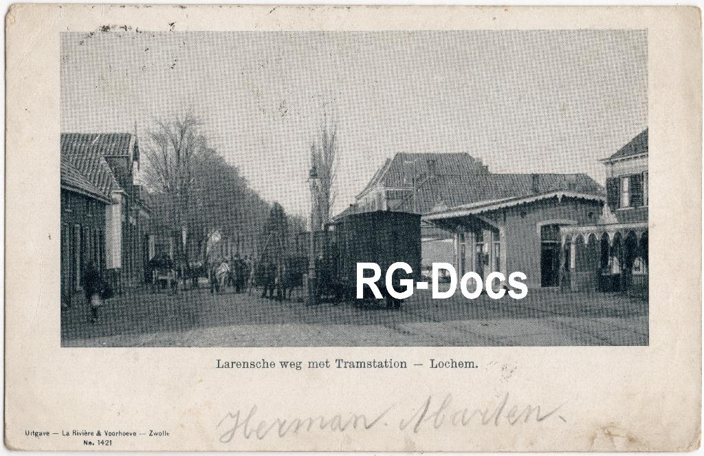 Ansichtkaart - Briefkaart Tramstation Lochem tram 1904, Ophalen of Verzenden, Voor 1920, Gelopen, Gelderland