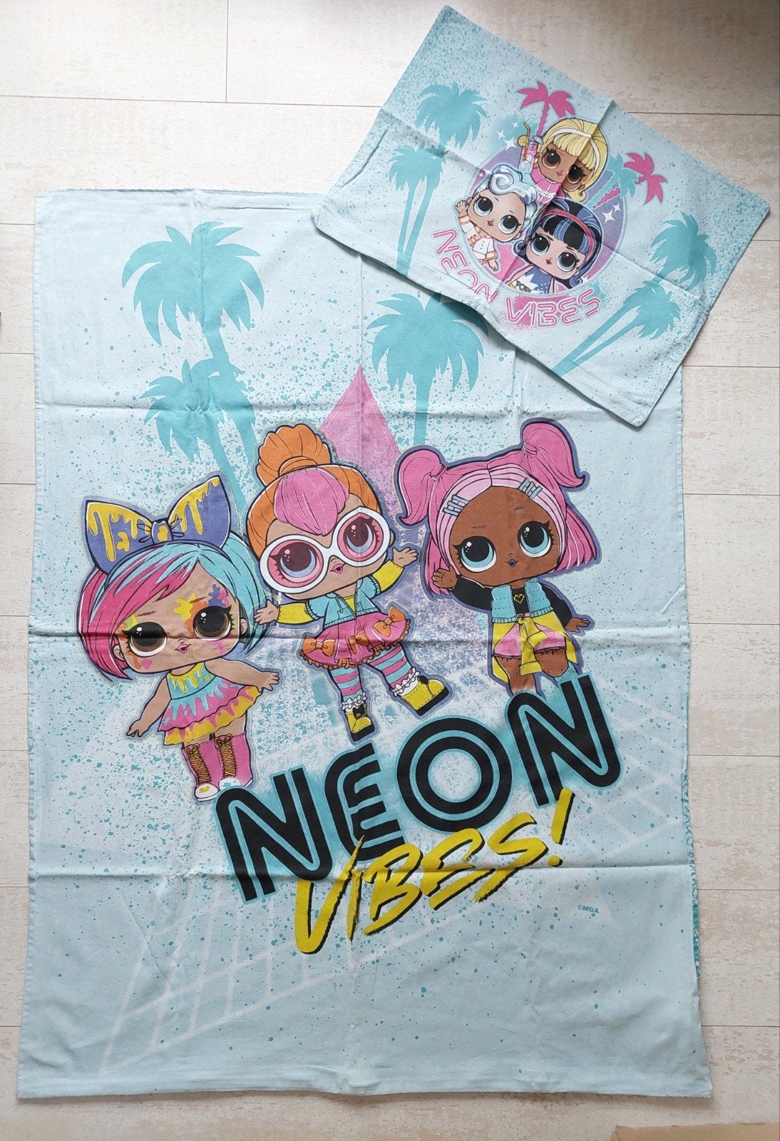 Lol Surprise Neon dekbedovertrek Baby Peuter Kleuter, Dekbedovertrek, Zo goed als nieuw, Dubbelzijdig, Kinderbed