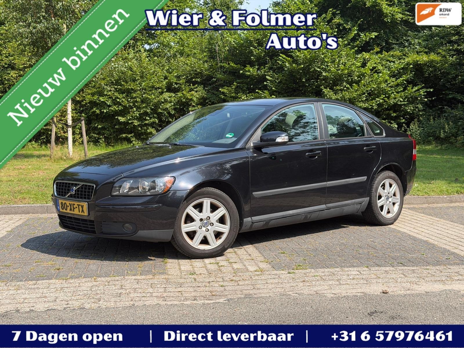 Volvo S40 1.6 Edition I Sport | Cruise | Airco | Apk | Rijkl, Auto's, Volvo, 1596 cc, Gebruikt, 4 cilinders, Zwart