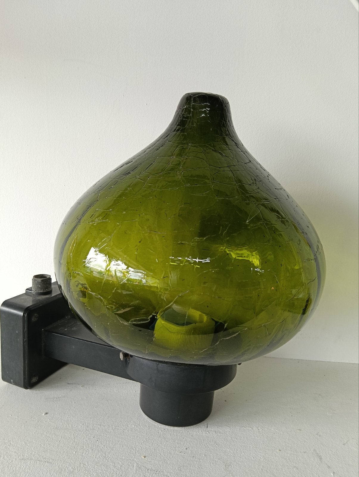 Skandinavische Groene Glazen Buitenlamp - 30x25 cm, Ophalen of Verzenden