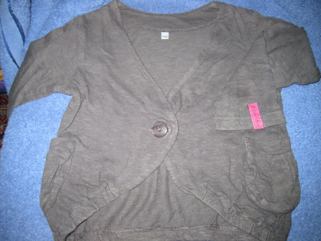 Grijze vest, 104, Ophalen of Verzenden, Zo goed als nieuw, Meisje, Trui of Vest