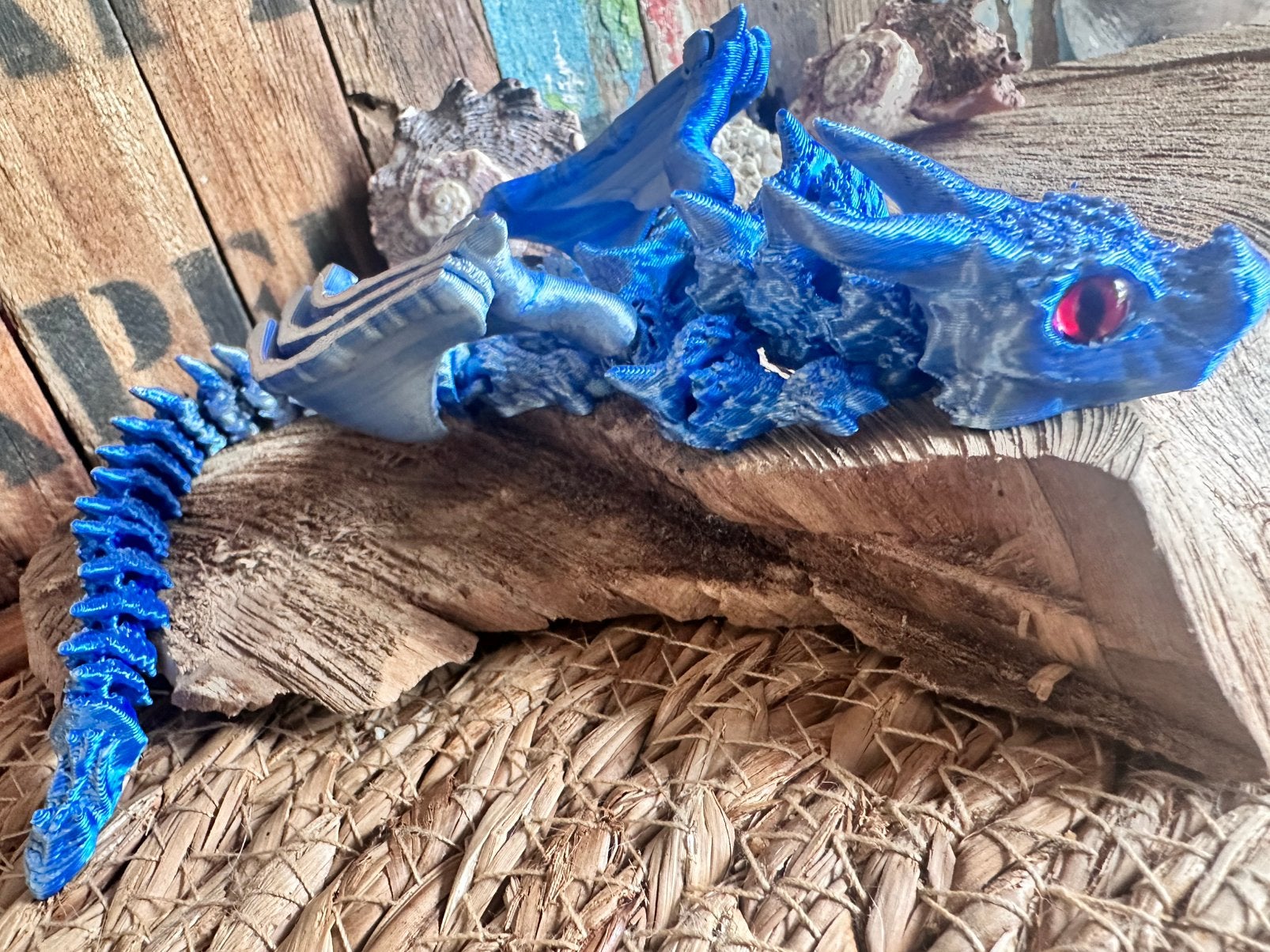 DND draakje / 3D geprint / blauw / fantasy / fidget toy, Hobby en Vrije tijd, Wargaming, Ophalen of Verzenden, Nieuw, Overige soorten