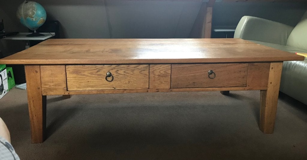 Eikenhouten salontafel, Ophalen, Gebruikt, Eikenhout, 50 tot 100 cm