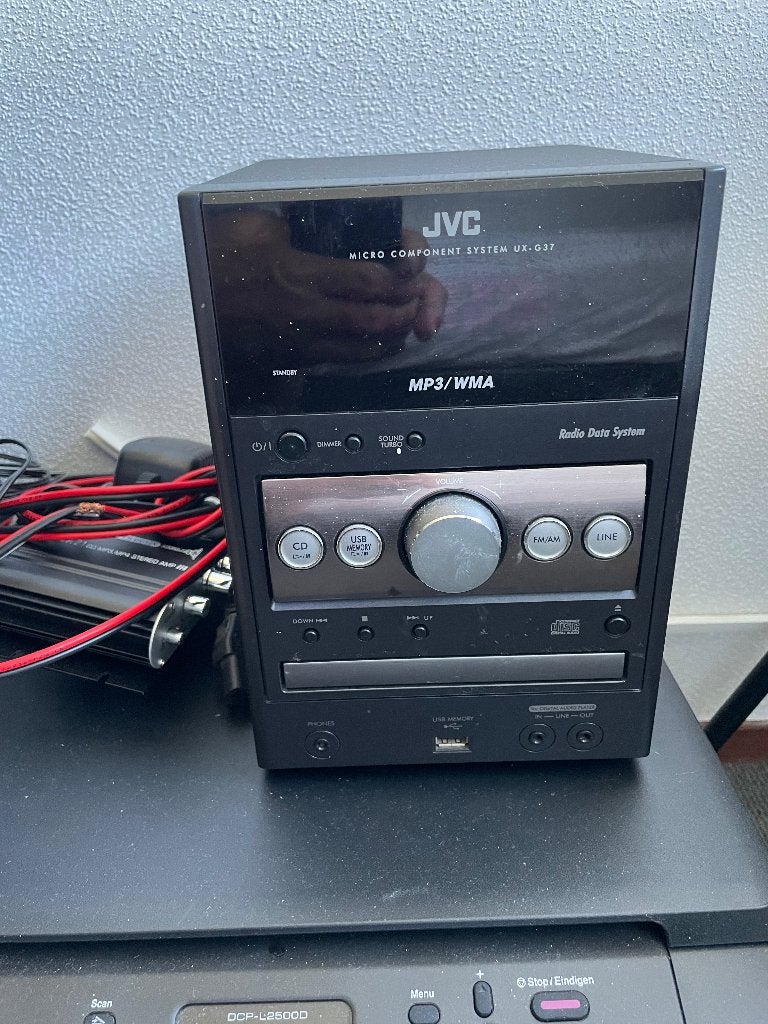 JVC UX-G37 stereo CD/USB/Radio incl. 2 Aiwa speakers + Afst., Ophalen, Gebruikt, JVC, MP3-aansluiting