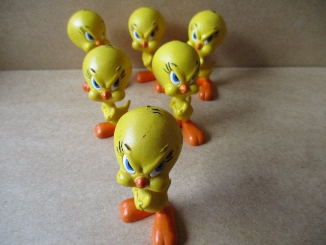 adv10431 tweety poppetje 2, Verzamelen, Ophalen, Looney Tunes, Gebruikt, Beeldje of Figuurtje