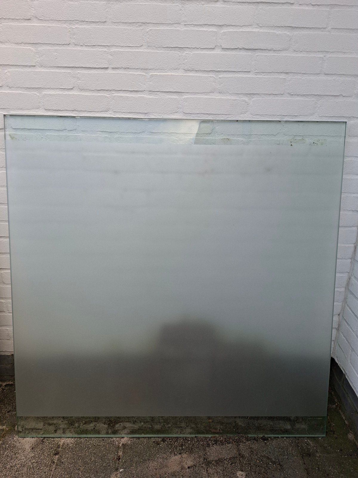 glasplaat 110 x 110 cm dikte 1,5 cm, Ophalen, 80 tot 120 cm, Glasplaat, 80 tot 120 cm