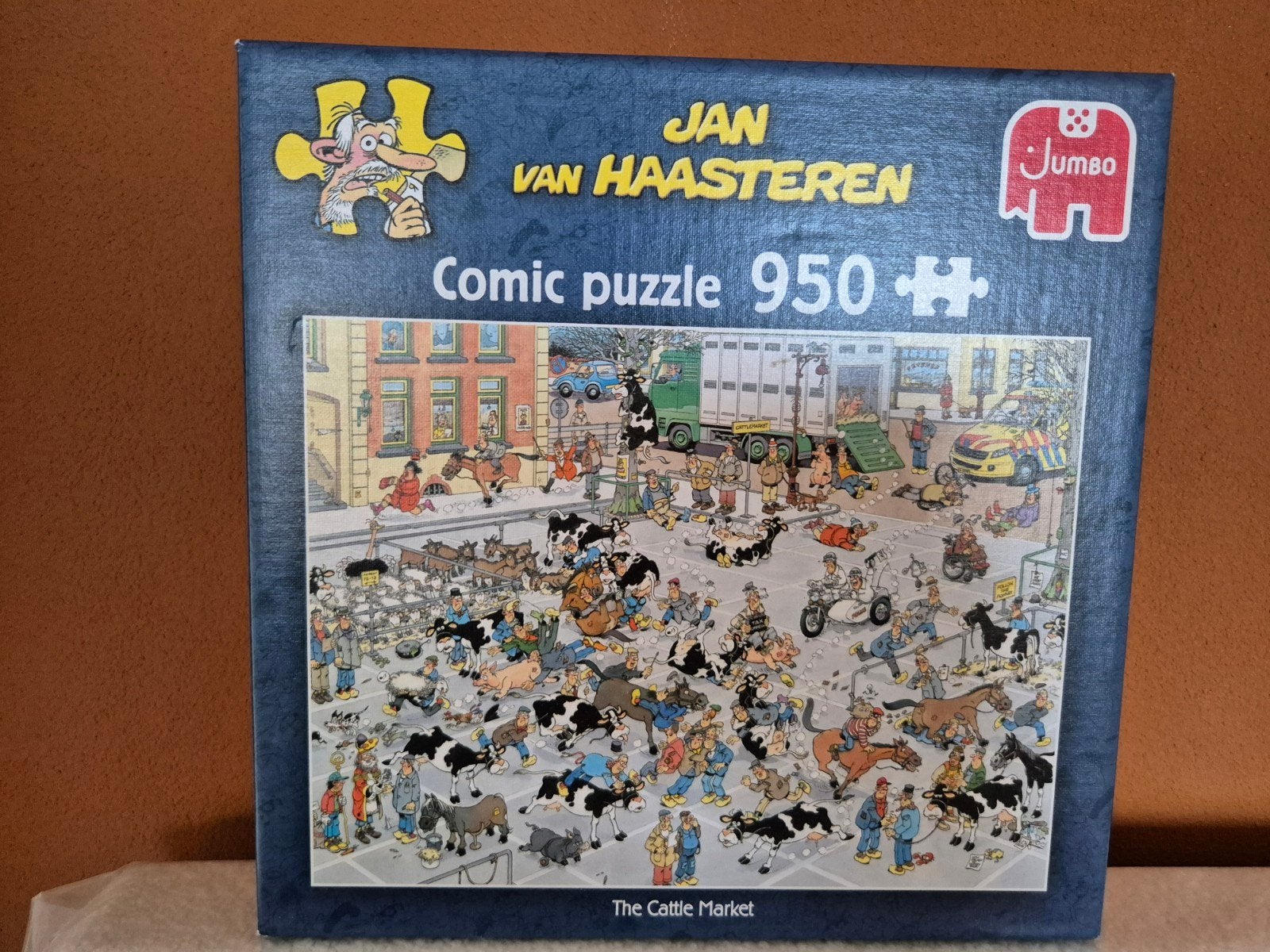 Jan van Haasteren puzzel, The Cattle Market, 950 stukjes, Hobby en Vrije tijd, Ophalen, 500 t/m 1500 stukjes, Gebruikt