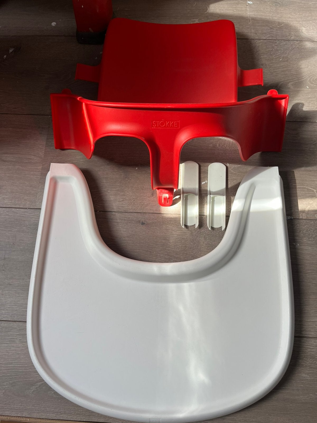 Stokke tripp trapp babyset en playtray, Ophalen, Gebruikt, Meegroeistoel, Afneembaar eetblad