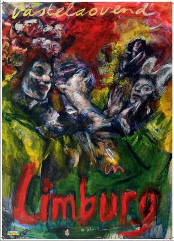 Kunst poster Carnaval 2009 provincie Limburg -- ( 2 ), Verzamelen, Ophalen of Verzenden, A1 t/m A3, Film en Tv