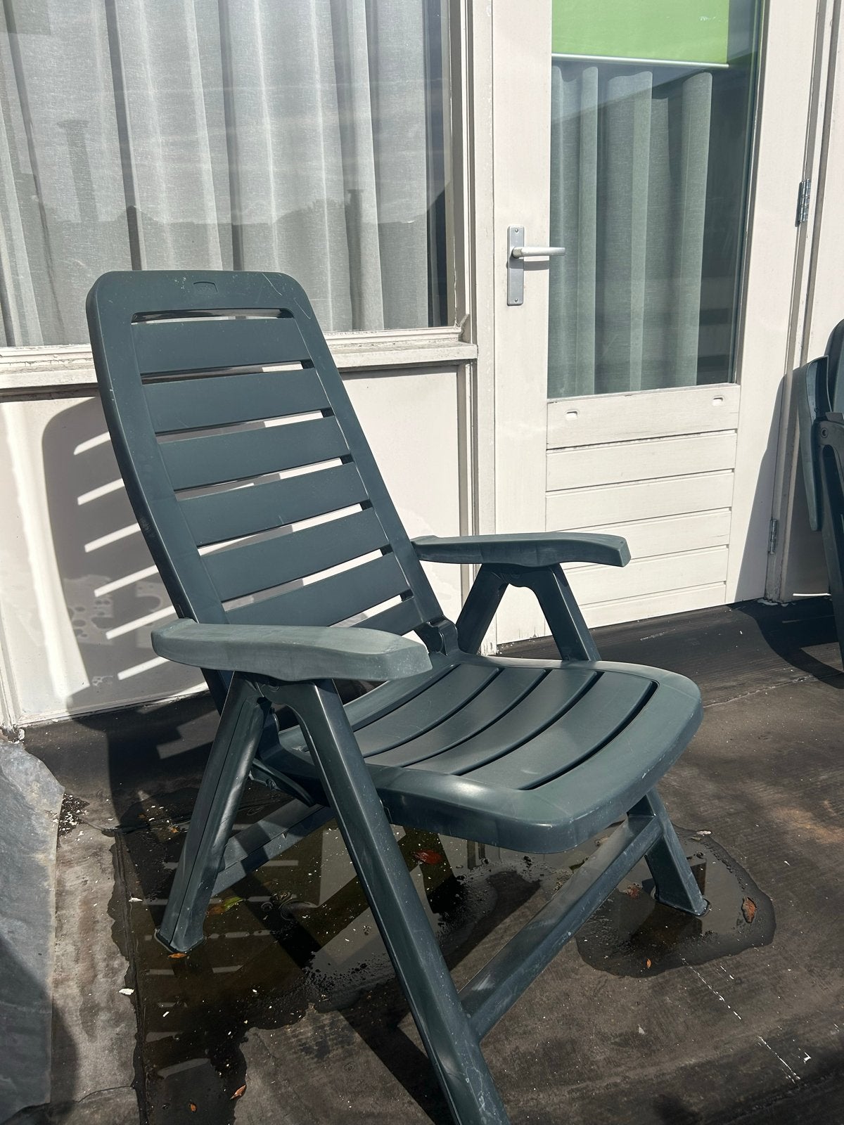 GRATIS!  Verstelbare kunststof tuinstoelen, inklapbaar, Ophalen, Gebruikt, Kunststof, Inklapbaar