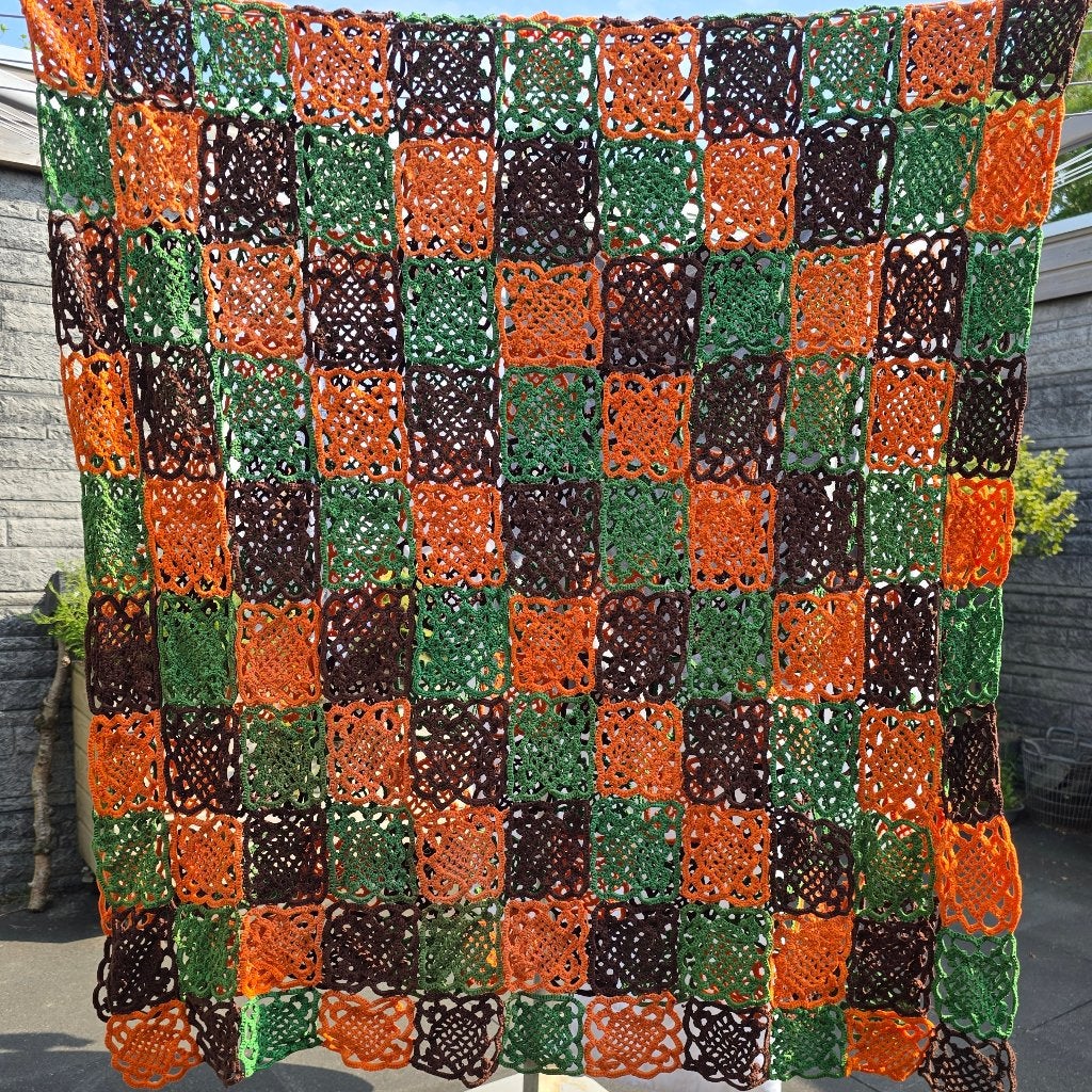 Vintage jaren 70 deken/ plaid/ deken etc.  222 Cm x 94 cm., Ophalen of Verzenden, Gebruikt, Plaid, Gebreid