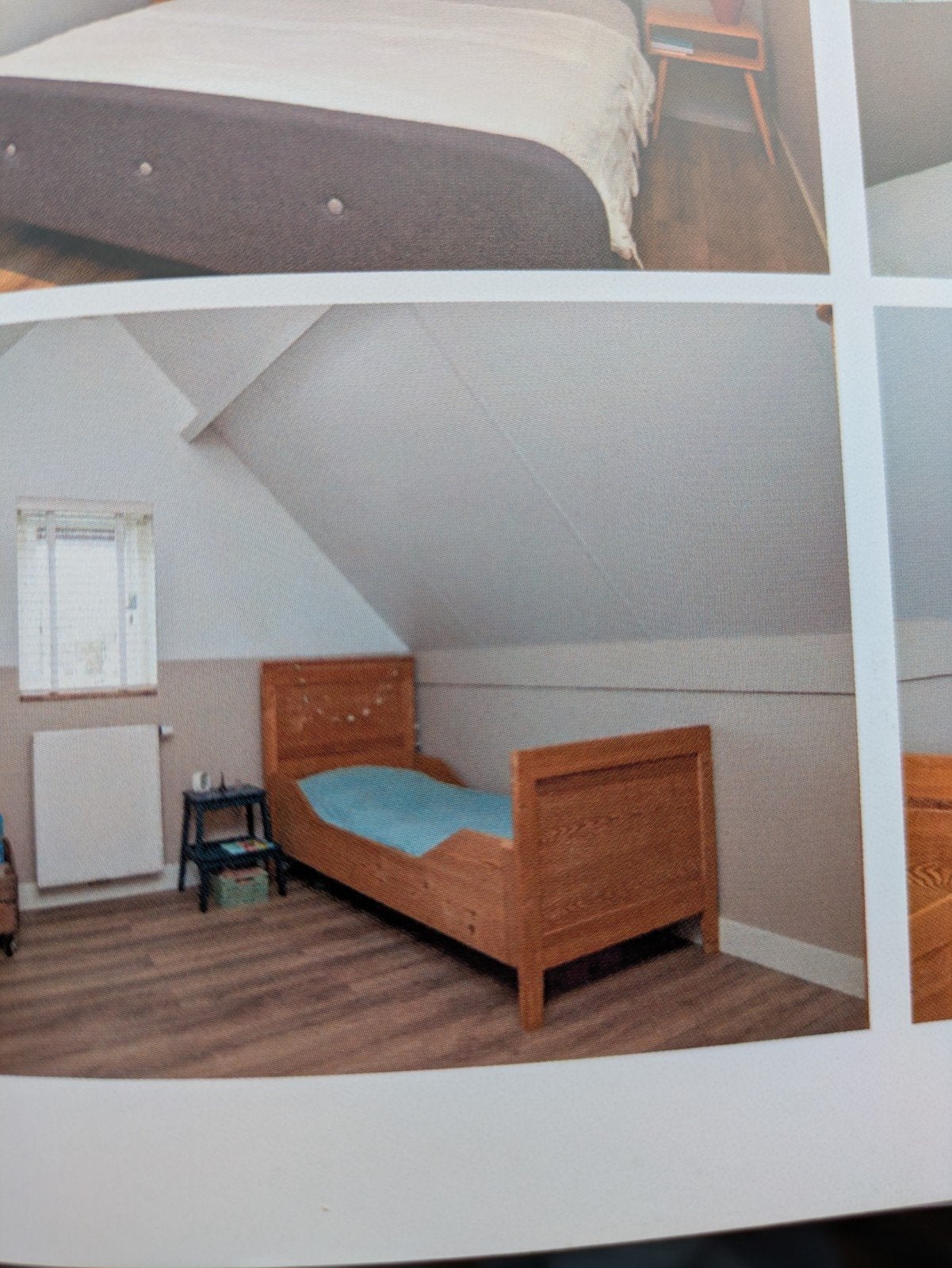 Oud grenen eenpersoonsbed 90x180 cm, Huis en Inrichting, Ophalen, Gebruikt, 90 cm, Eenpersoons
