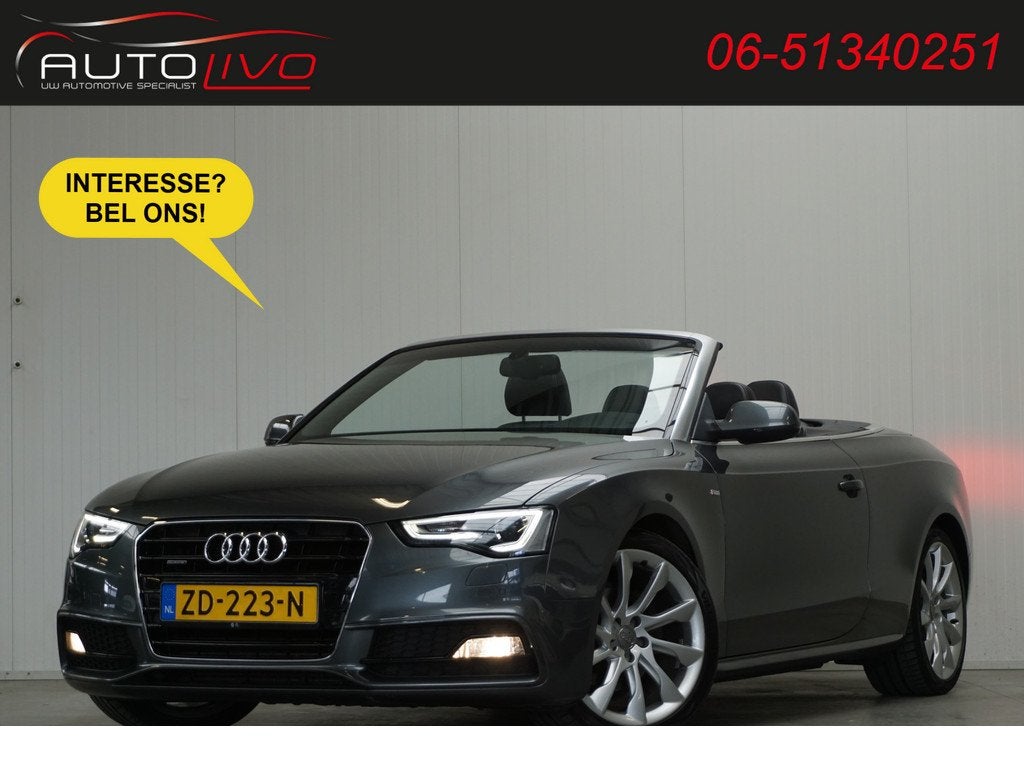 Audi A5 Cabriolet 2.0 TDI quattro Pro Line S 177 PK! XENON H, Auto's, Audi, Euro 5, Gebruikt, Cabriolet, 4 stoelen