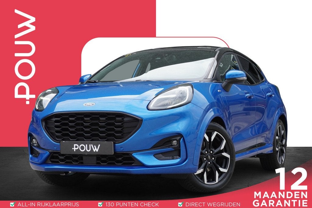 Ford Puma 1.0 EcoBoost Hybrid 155pk ST-Line X First Edition, Voorwielaandrijving, 12 maanden, Blauw, 23 km/l