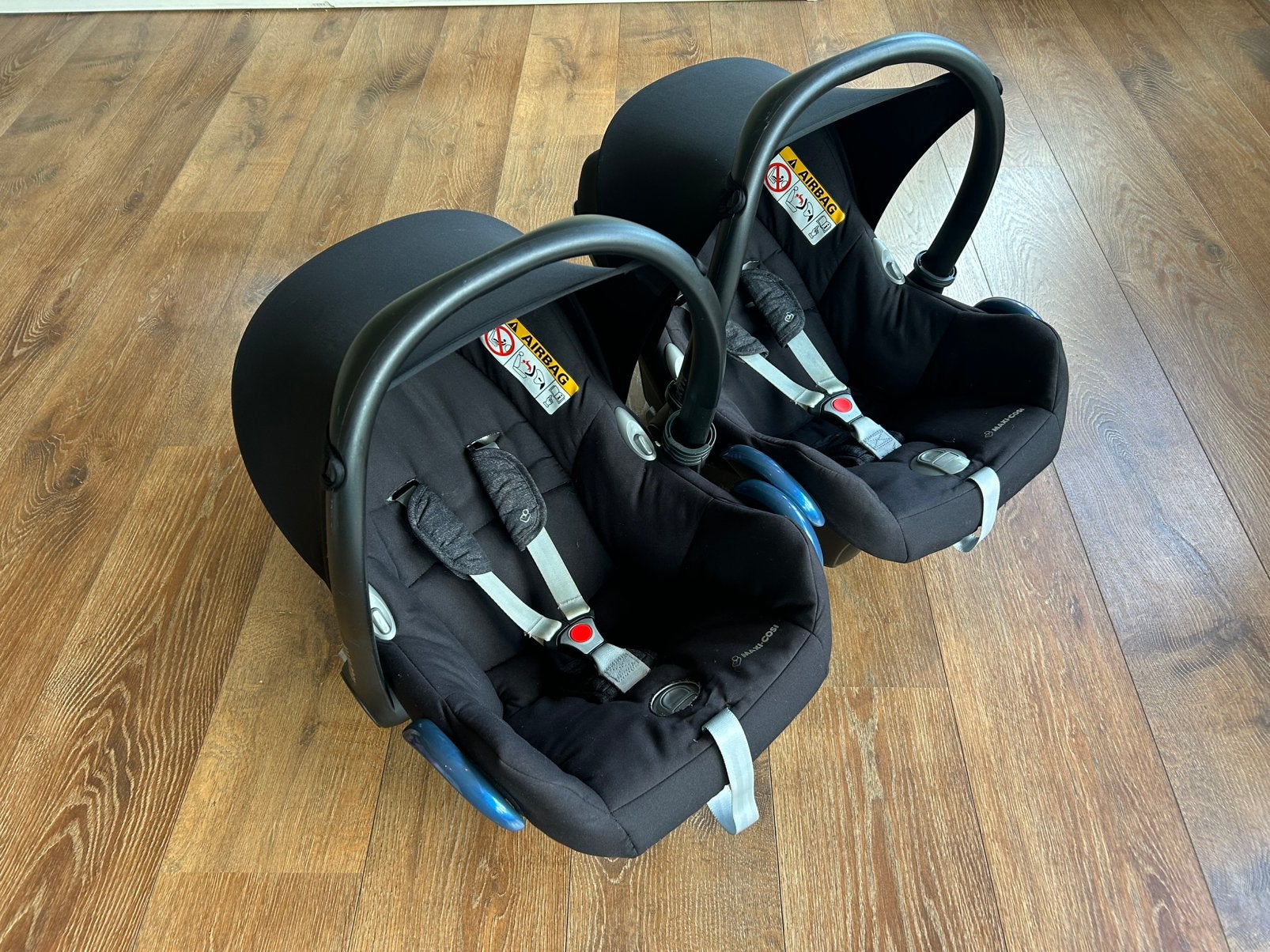 2x maxicosi, Ophalen, Autogordel, Zo goed als nieuw, 0 t/m 13 kg