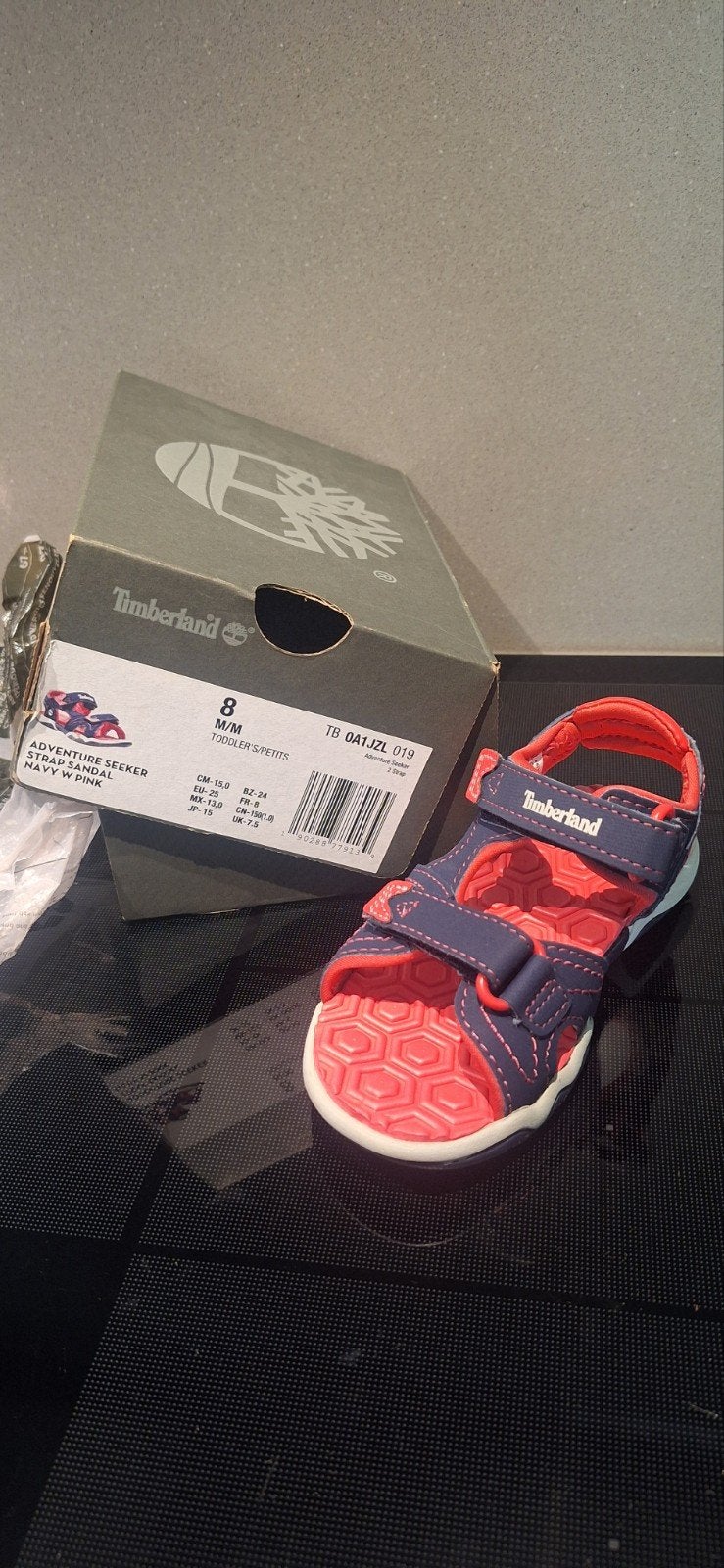 Timberland sandalen maat 25 - blauw/Roze, Kinderen en Baby's, Ophalen of Verzenden, Nieuw, Timberland, Meisje
