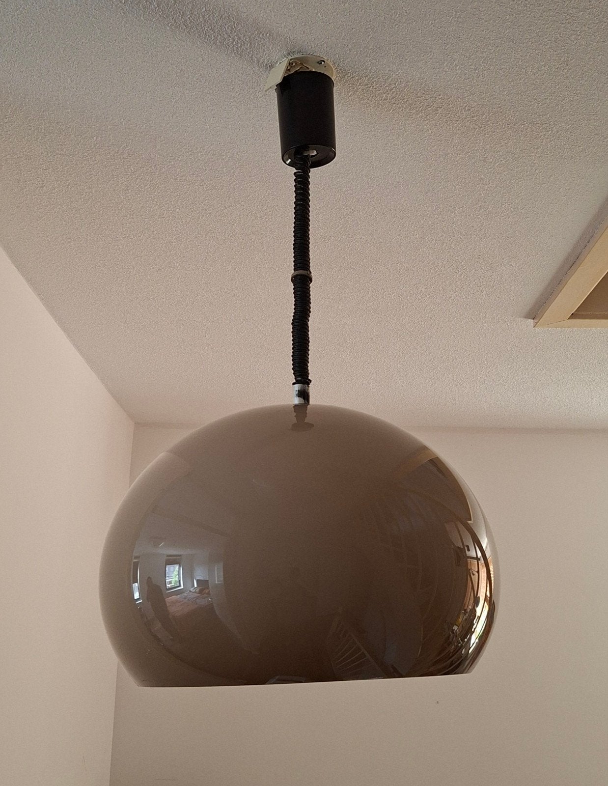 Originele Dijkstra Space Age Mushroom Hanglamp uit 1974, Kunststof, Gebruikt, E27 (groot), Ophalen
