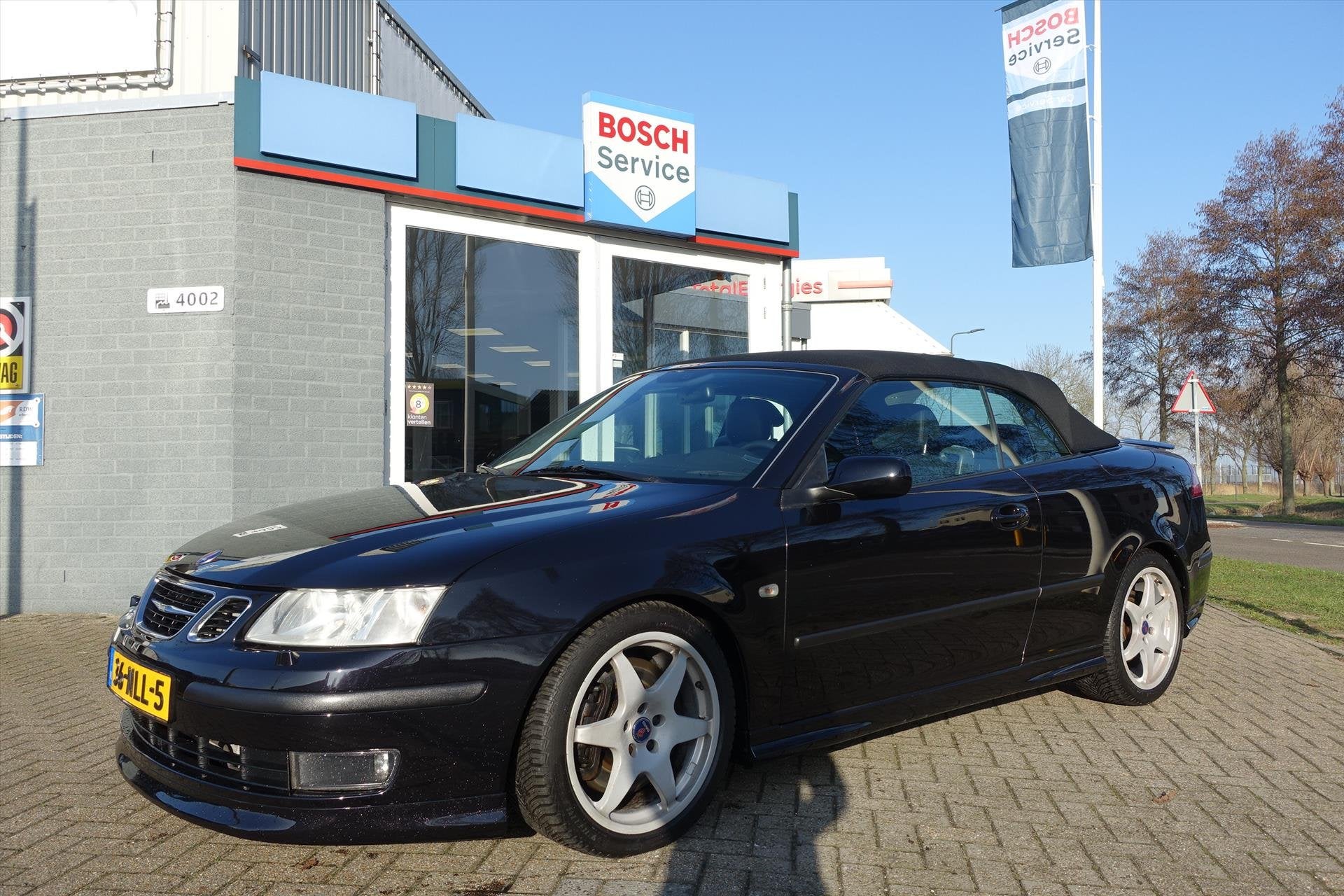 SAAB 9-3 2.8 TURBO V6 CABRIOLET AUT Aero | HIRSCH | LEDER |, Auto's, Saab, Gebruikt, Zwart, 1675 kg, Cabriolet