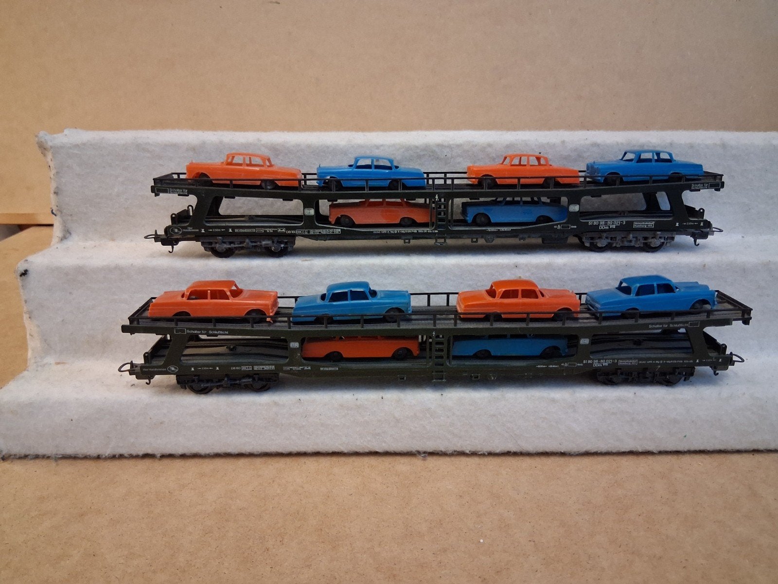 2 x lima personen autotransportwagons .advertentie lezen, Gebruikt, Gelijkstroom, Wagon, Ophalen of Verzenden