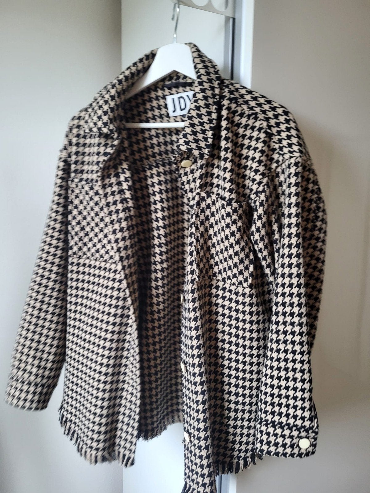 JDY Houndstooth Jasje - Zo goed als nieuw, Maat 38/40 (M), Zwart, Ophalen of Verzenden, Zo goed als nieuw