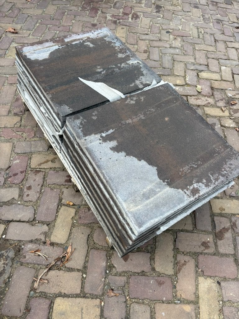 partij  bruin/zwarte betontegels 60x60x4, Ophalen, Nieuw, Minder dan 5 m², Beton