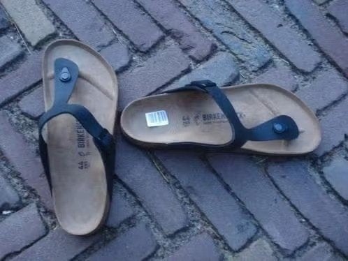 BIRKENSTOCK GIZEH ZWART 44 NIEUW GRATIS VERZENDING PER POST, Slippers, Verzenden, Zwart, Nieuw