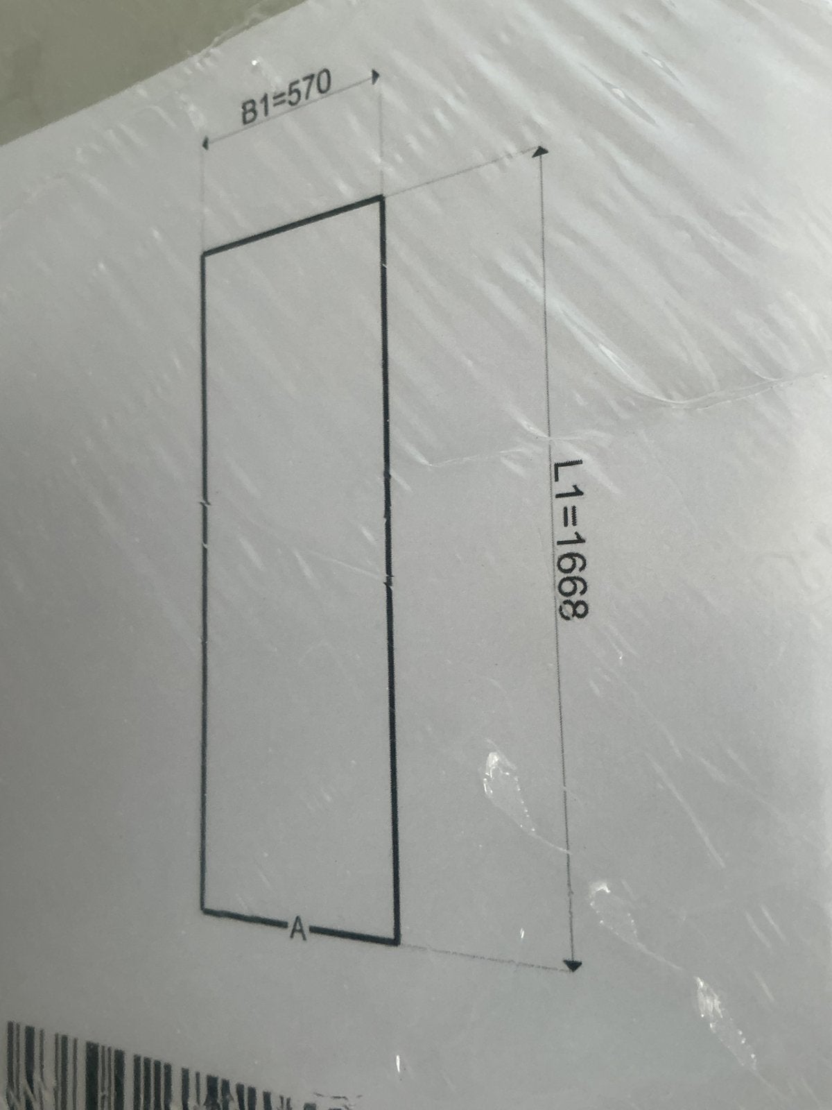 Achterwand voor keuken nieuw 57x166 cm grijs marmermotief, Ophalen, Overige typen, Nieuw, Kunststof