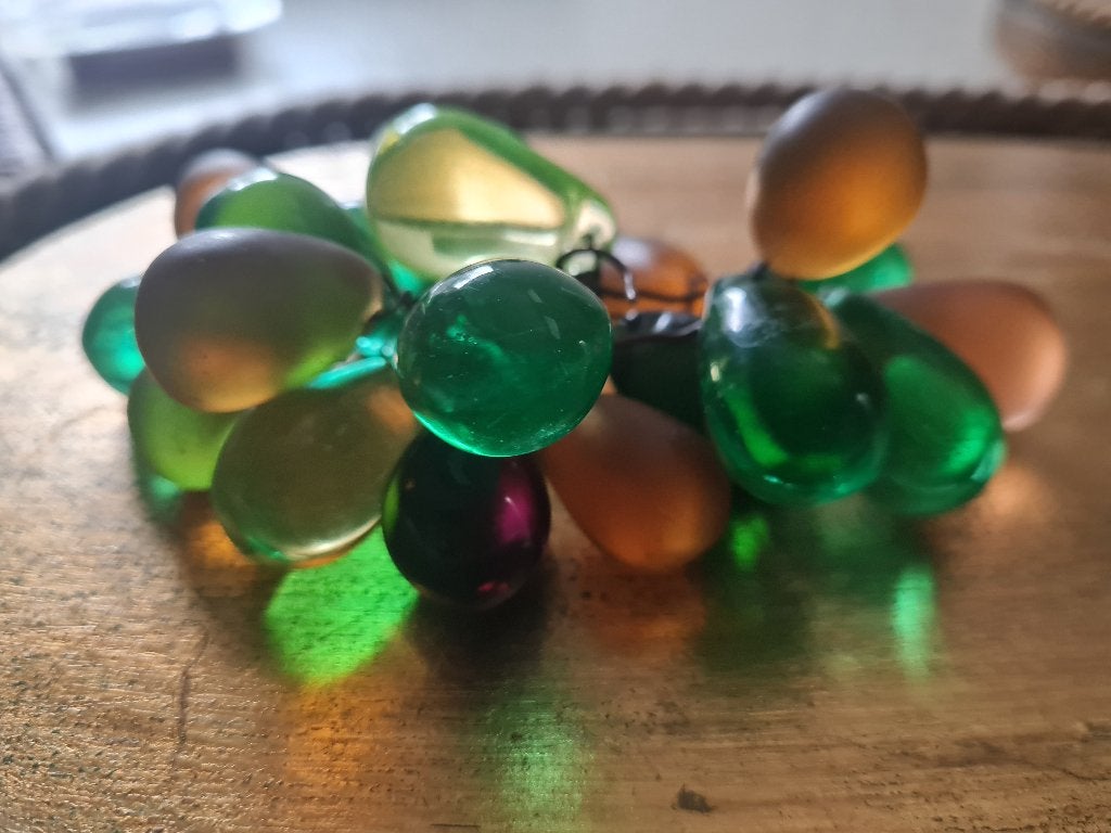 Vintage druiventros van glas, Ophalen of Verzenden