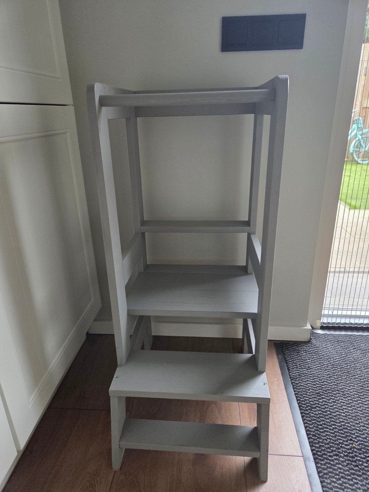 Springos keukentoren leertoren hout grijs, Ophalen, 70 tot 120 cm