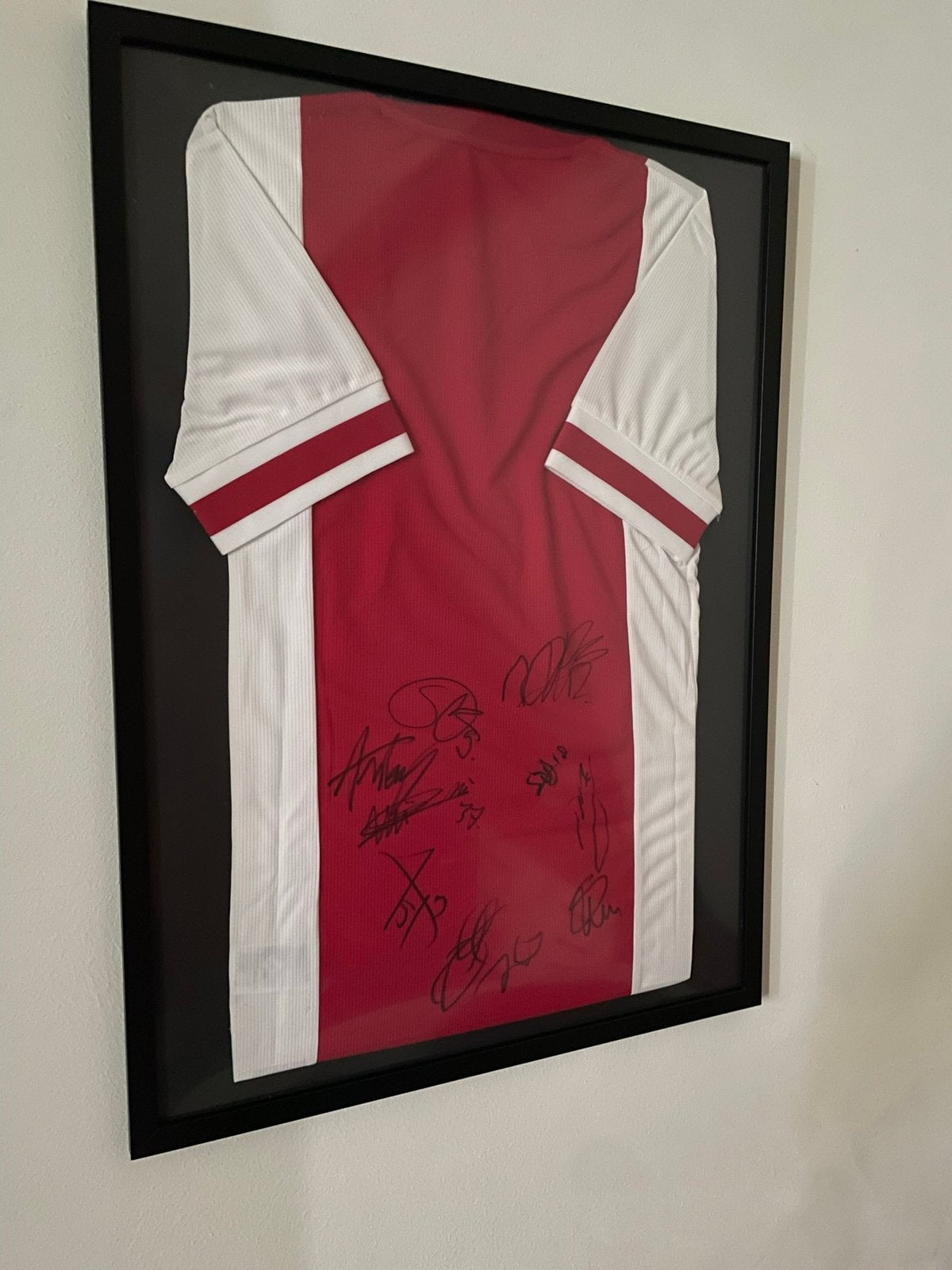 Gesigneerd & Ingelijst Ajax Shirt, Verzamelen, Ophalen of Verzenden, Zo goed als nieuw, Ajax, Shirt
