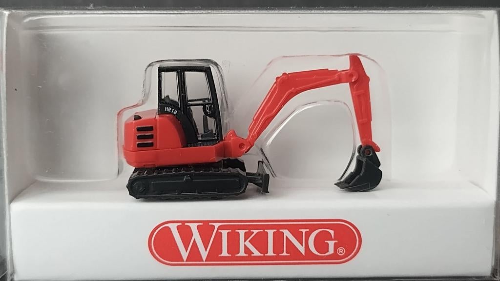 Schaeff HR 18 mini bagger rood 1;160 N spoor Wiking Pol, Auto, Ophalen of Verzenden, Wiking@wiking.de, Unter den Eichen 8 Berlin Germany