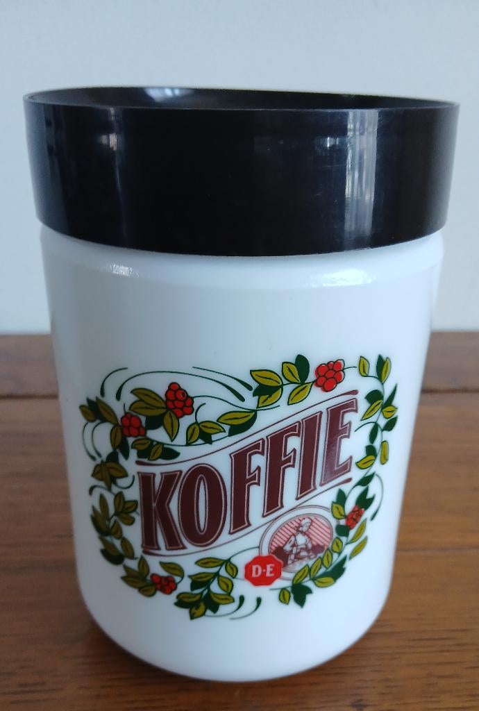 Koffie voorraadpot Douwe Egberts, Huis en Inrichting, Ophalen of Verzenden, Voorraadpot, Wit, Overige merken
